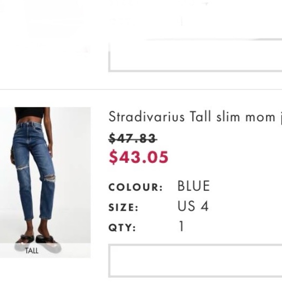 Stradivarius Tall Slim Fit Mom Jeans - Picture 3 of 3